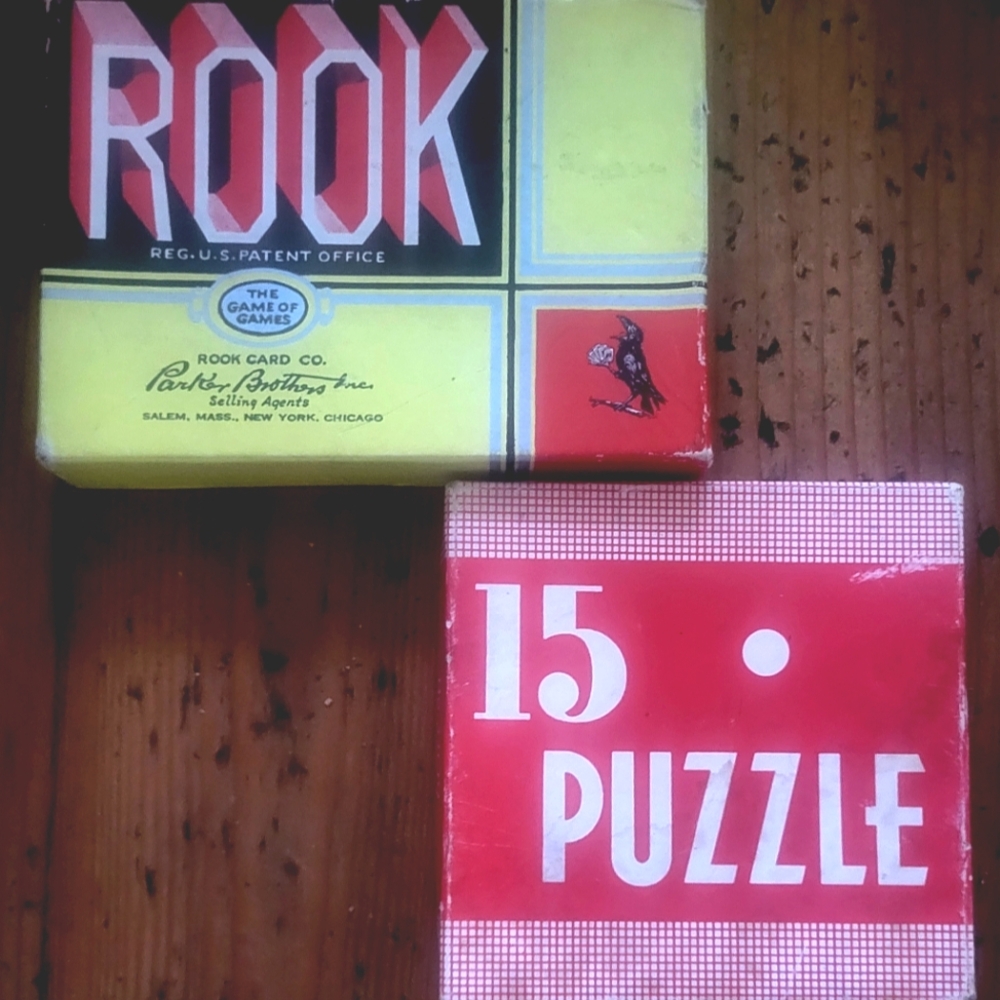 Vintage Games "Rook" & "15 Puzzle"